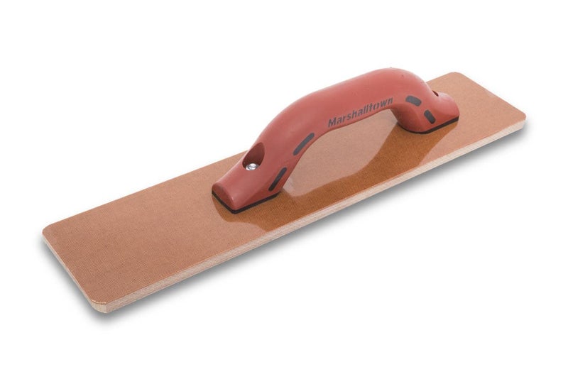 Marshalltown Resin Hand Float, 18 x 3-1/2 Inch, DuraSoft Handle, Laminated Canvas Resin, Concrete Tool, Easily Works Color Hardeners into Concrete, Square End, Concrete Tools, Made in USA, 4528D - Image 1
